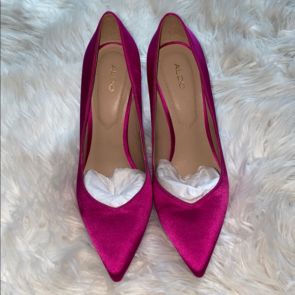 ALDO Heels - Satin - Fuschia Pumps - Size 9